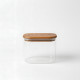 Glass Jar with Wooden Lid S